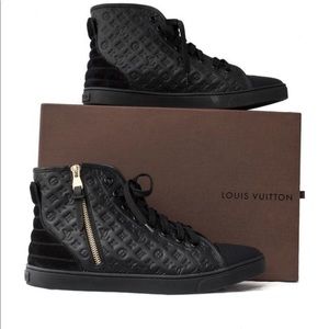 Black punchy Louis Vuitton high top sneakers